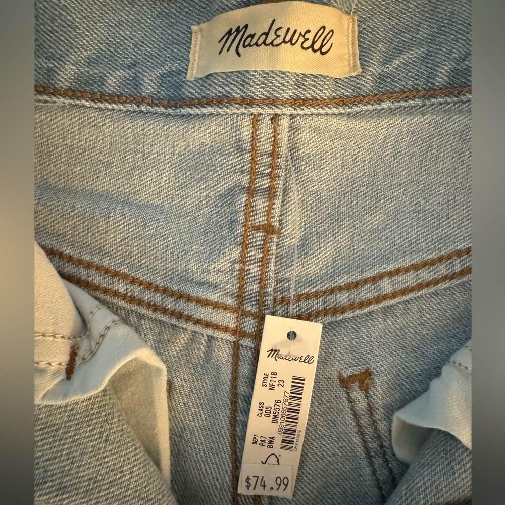 Madewell Baggy Straight Jeans in Berteau Wash Size 23 NWT - Picture 8 of 12